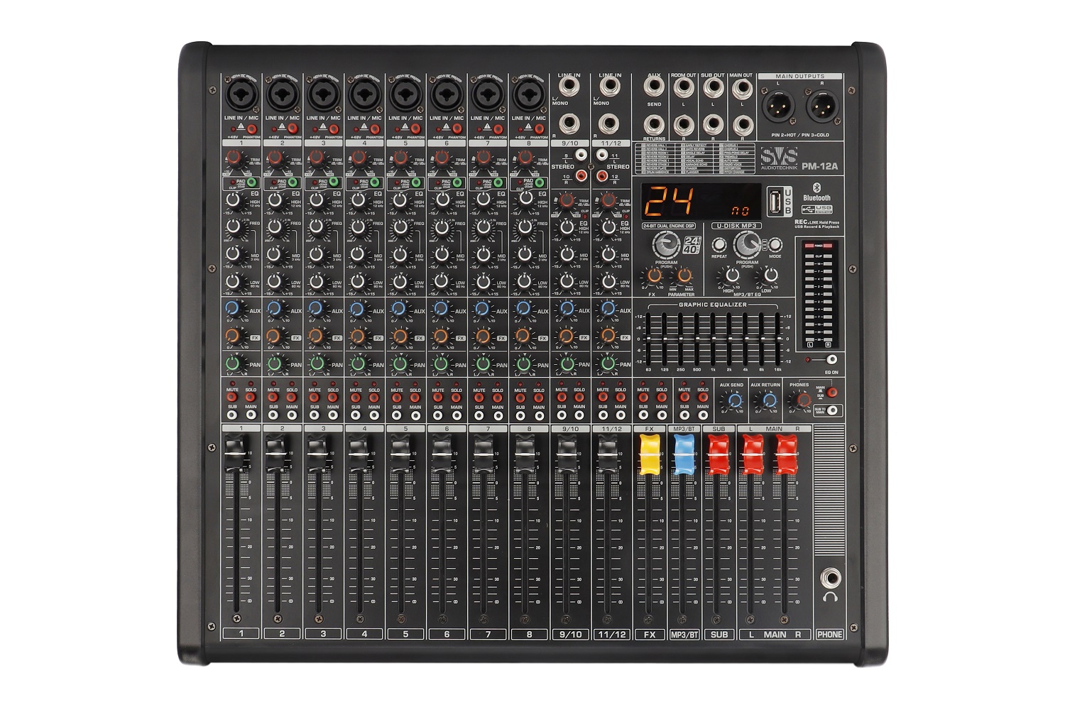 SVS Audiotechnik mixers PM-12A Активный аналоговый микшерный пульт, 12-канальный в Псковской области